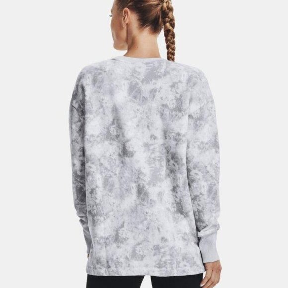 Under Armour UA Women's Rival Fleece Oversized Printed Crew Pullover Small NWT - Picture 4 of 7